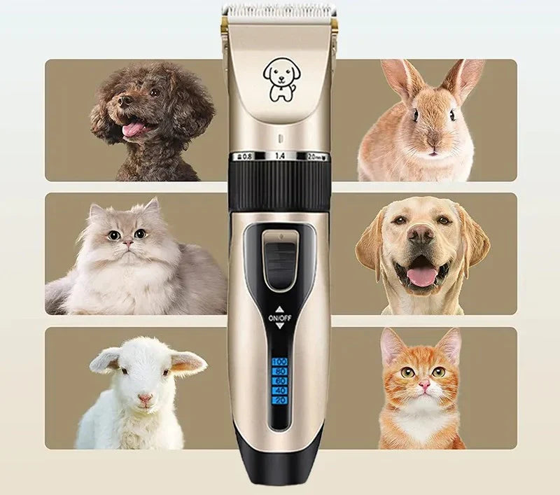 Professional Pet Hair Trimmer Cordless Low Noise Grooming Clipper