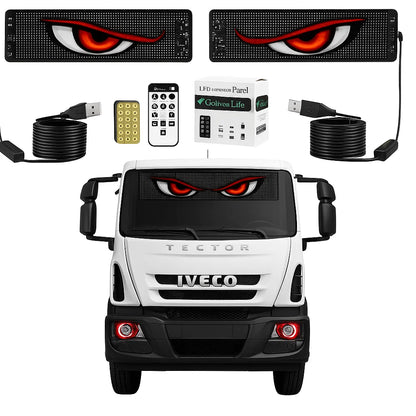Flexible LED Car Matrix Display Programmable Bluetooth USB Pack 2-Piece