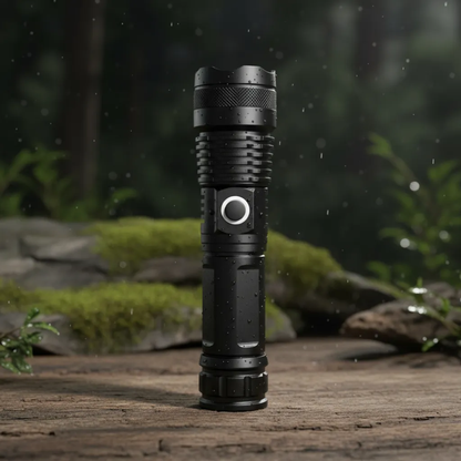 Linterna Táctica LED Recargable USB Zoom Ajustable Portátil