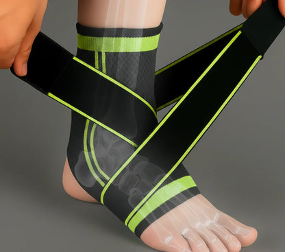 Adjustable Compression Ankle Support Brace Breathable Sports Wrap Pack 2-Piece
