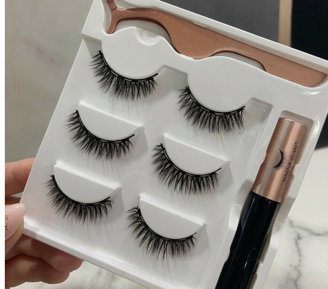 Magnetic Eyelashes Reusable Kit with Magnetic Eyeliner Pack 3-Pair