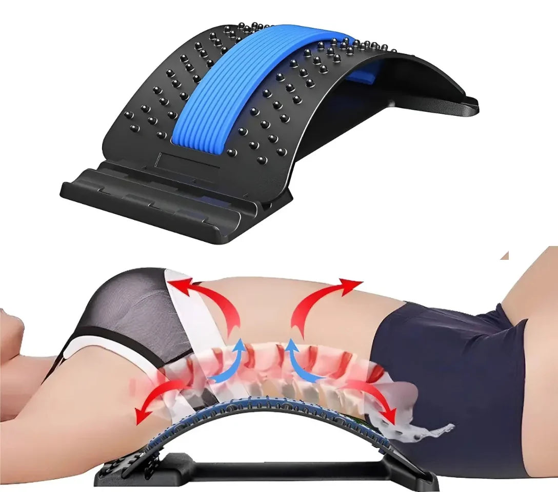 Adjustable Lumbar Back Stretcher Posture Support Device with Foam Strip