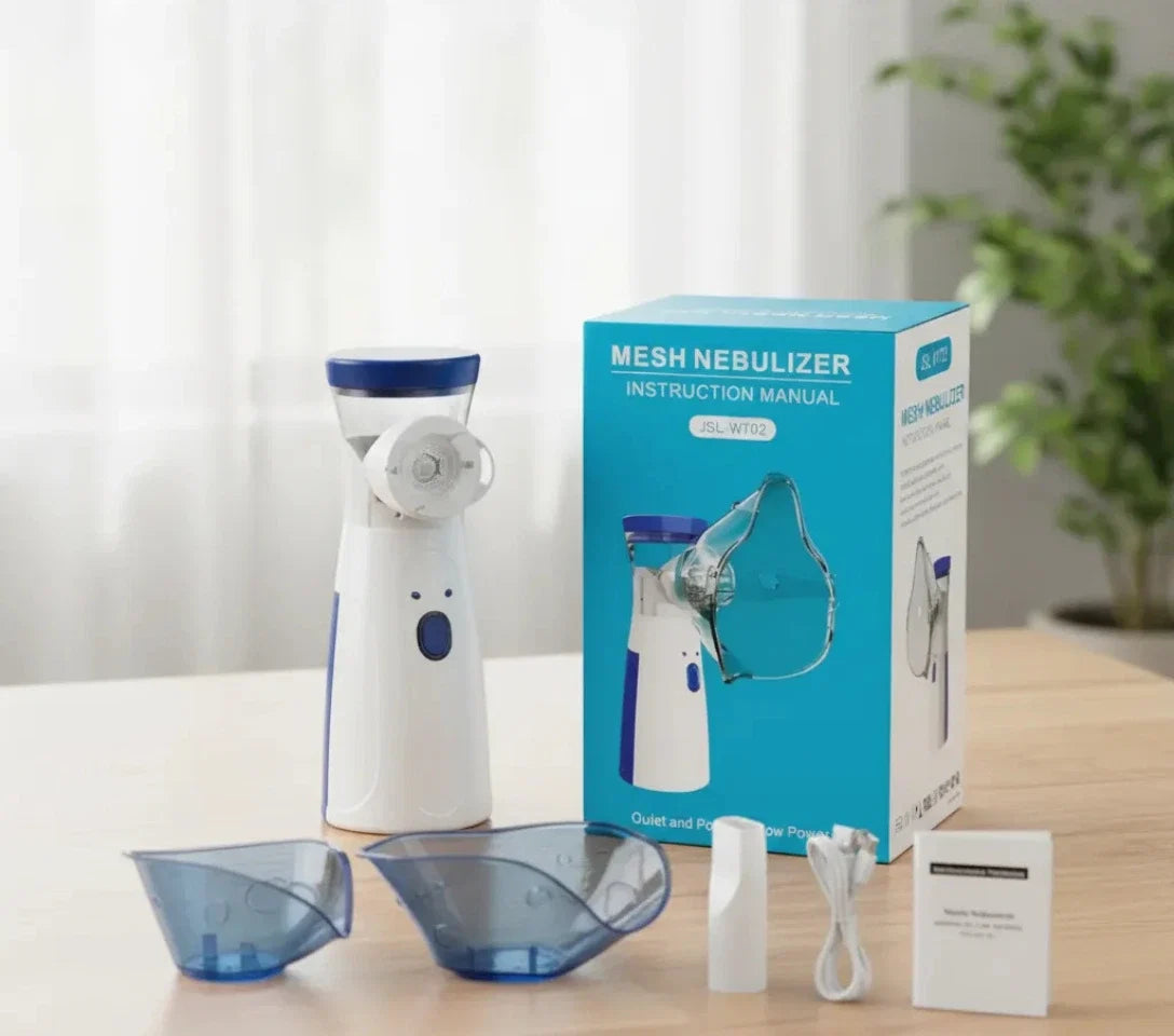 Portable Mesh Nebulizer Silent Handheld Breathing Machine for Kids Adults