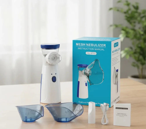 Portable Mesh Nebulizer Silent Handheld Breathing Machine for Kids Adults