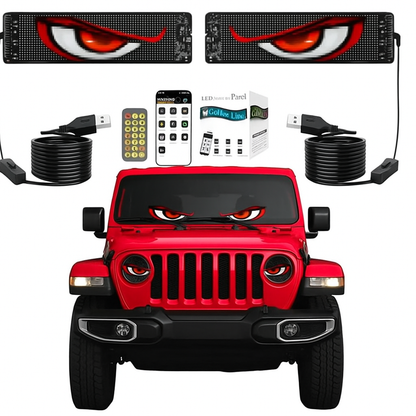 Flexible LED Car Matrix Display Programmable Bluetooth USB Pack 2-Piece