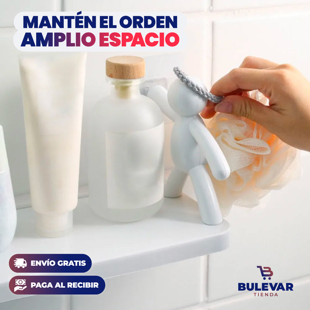 Estante de Baño Organizador Adhesivo Sin Perforaciones Pack 2 Unidades