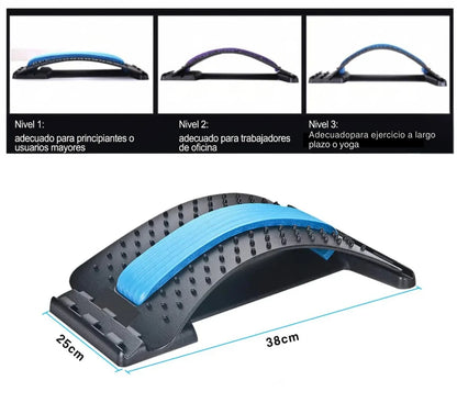 Adjustable Lumbar Back Stretcher Posture Support Device with Foam Strip