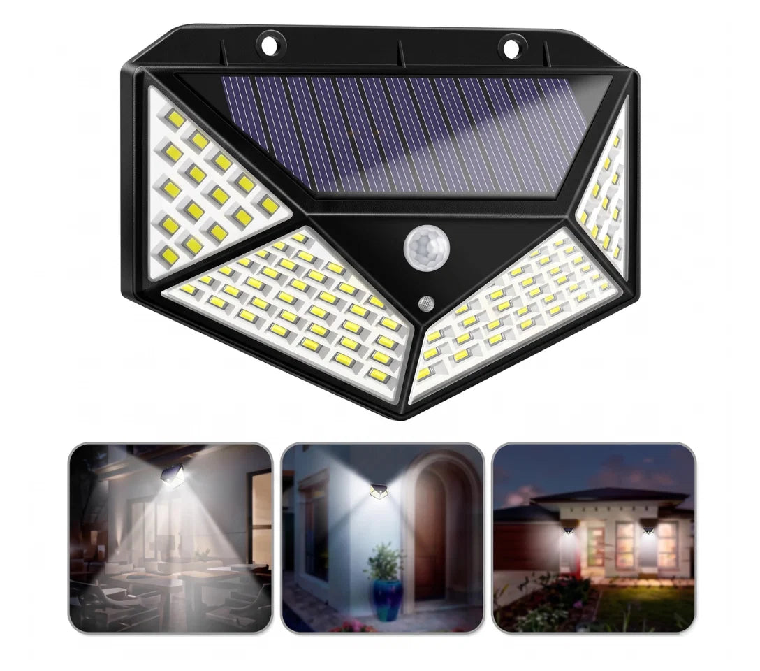 Solar LED Floodlight Motion Sensor Outdoor Wall Light Pack 2-Piece