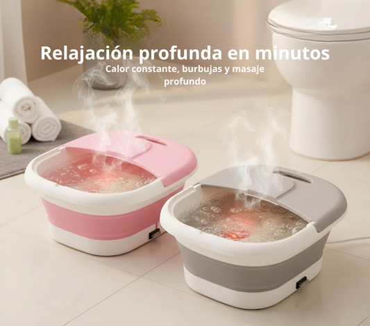 Collapsible Foot Spa Massager 3-in-1 Heated Bubble Basin