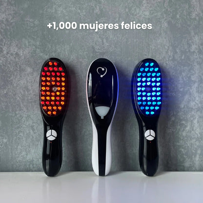 Electric Scalp Massager Brush with Red Blue LED Therapy