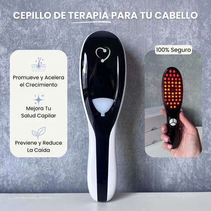 Electric Scalp Massager Brush with Red Blue LED Therapy