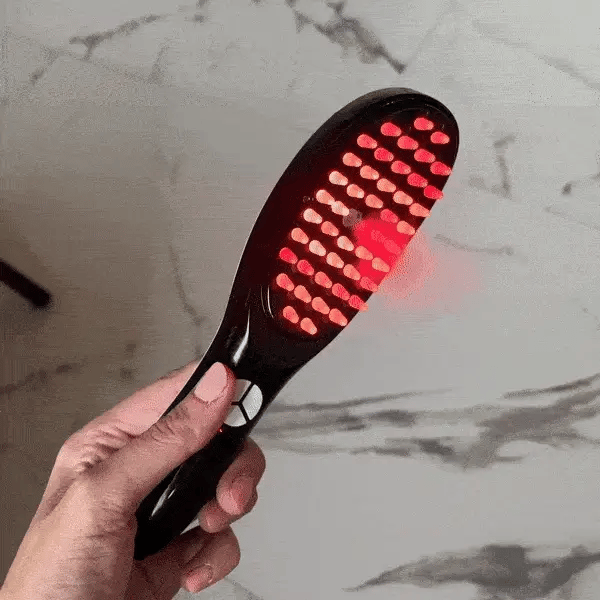Electric Scalp Massager Brush with Red Blue LED Therapy