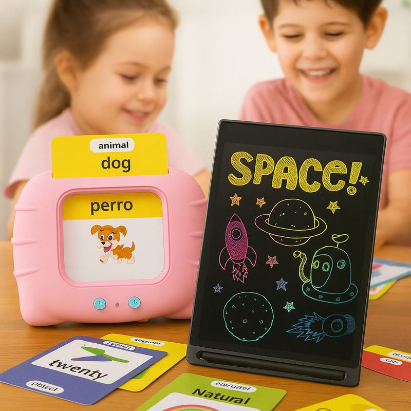 Juego Tarjetas Educativas Sonido Bigan Pizarra Mágica Niños