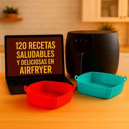 Bandejas Silicona Freidora Aire Bigan Pack 2 Moldes Cocina