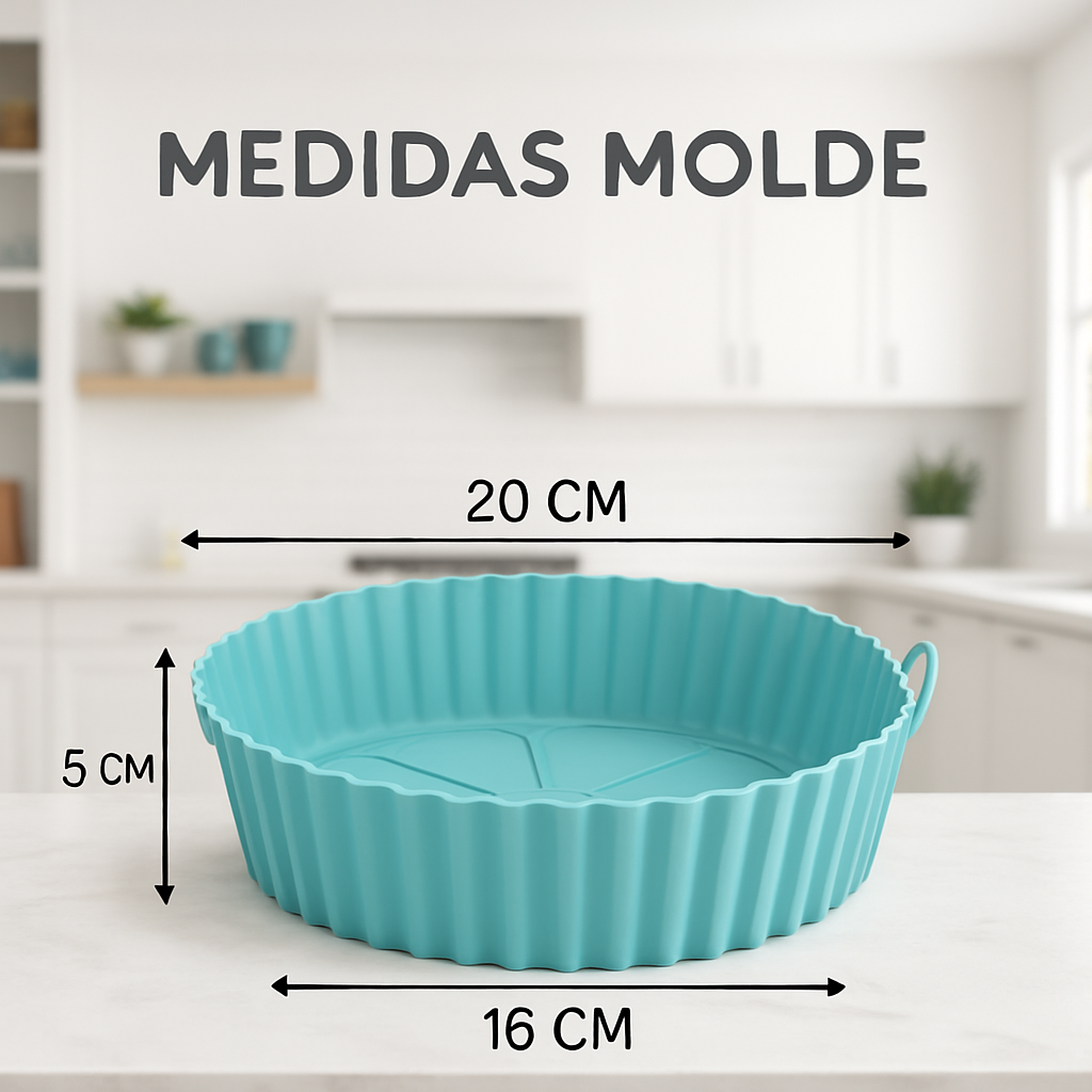 Bandejas Silicona Freidora Aire Bigan Pack 2 Moldes Cocina