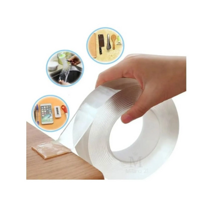 MagicGrip Cinta Adhesiva Doble Cara Reutilizable Transparente Multiusos