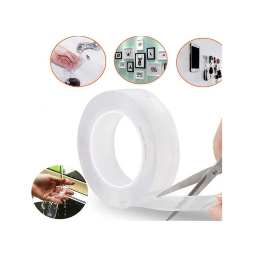 MagicGrip Cinta Adhesiva Doble Cara Reutilizable Transparente Multiusos