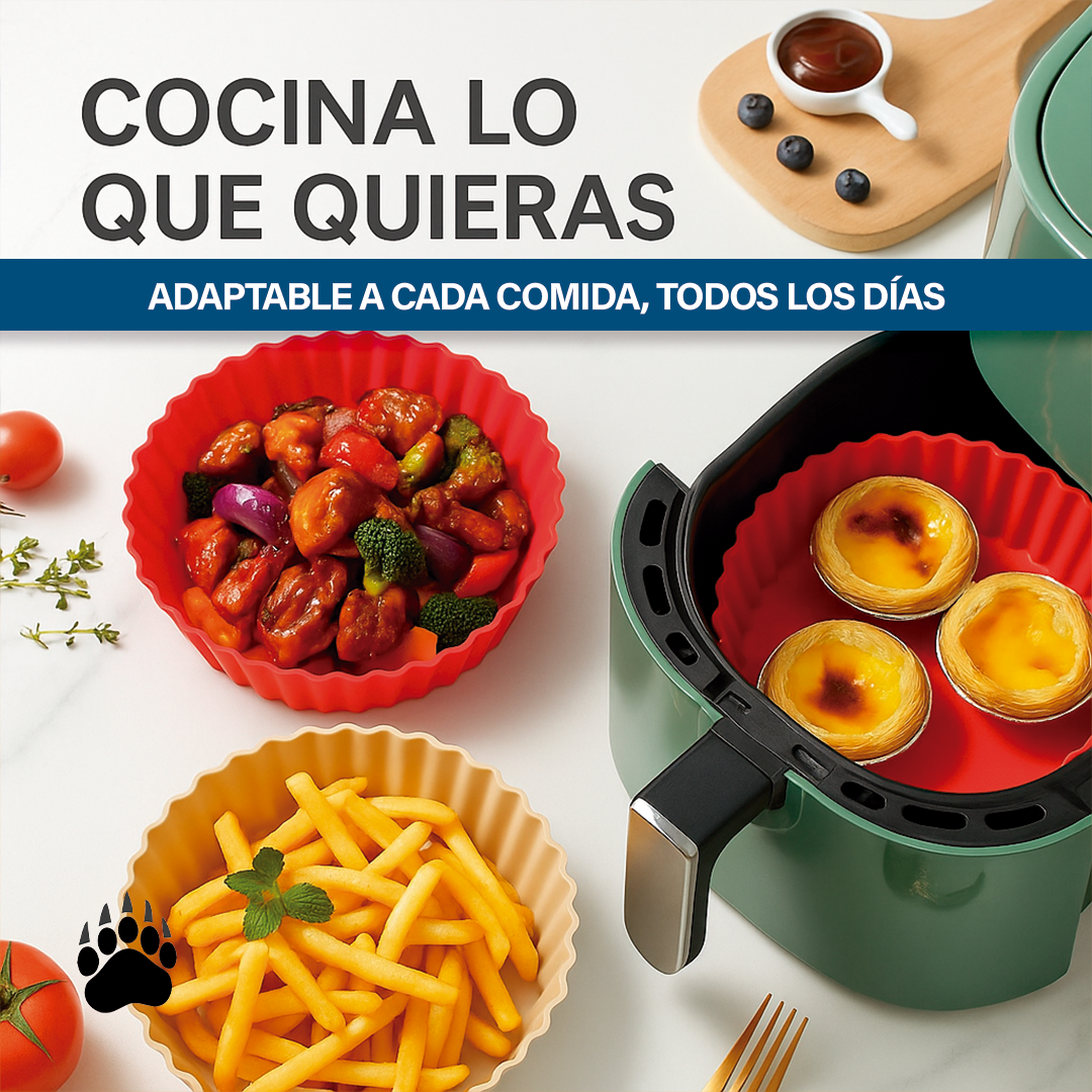 Bandejas Silicona Freidora Aire Bigan Pack 2 Moldes Cocina