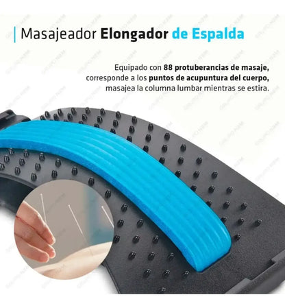 Adjustable Lumbar Back Stretcher Posture Support Device with Foam Strip