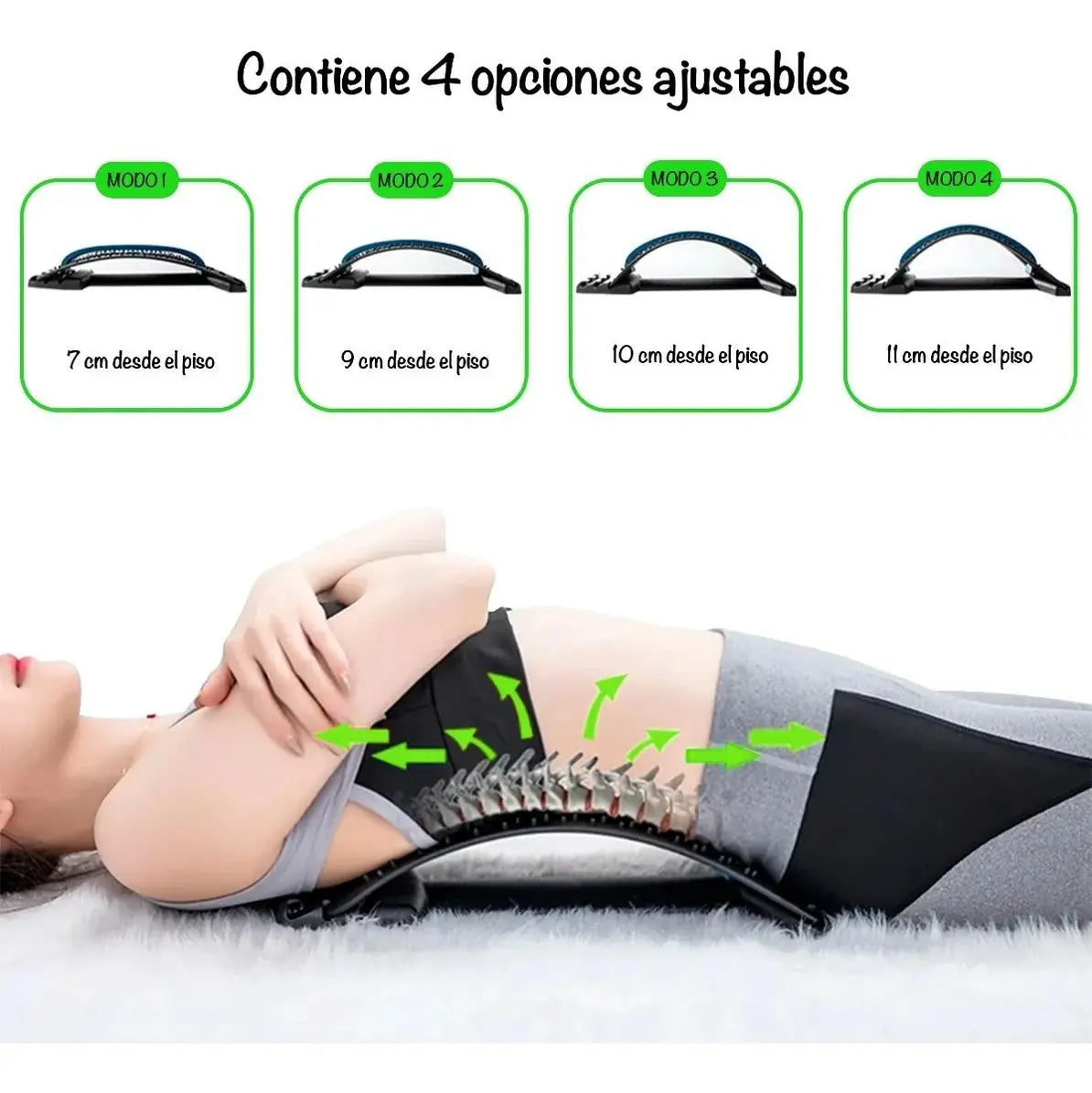 Adjustable Lumbar Back Stretcher Posture Support Device with Foam Strip
