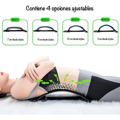 Adjustable Lumbar Back Stretcher Posture Support Device with Foam Strip