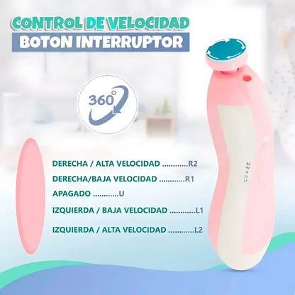Electric Baby Nail Trimmer Quiet Motor LED Light File