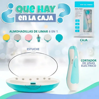 Electric Baby Nail Trimmer Quiet Motor LED Light File