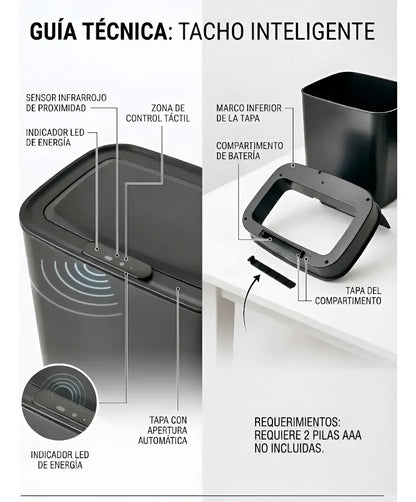 NovaGroup Smart Trash Can Automatic Motion Sensor 12L