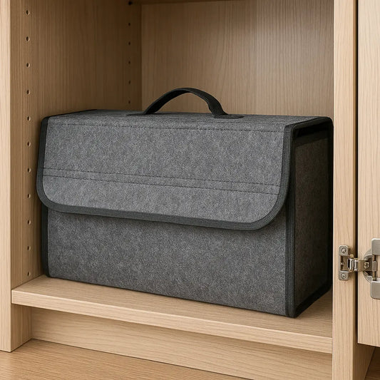 Car Trunk Organizer Foldable Multi-Compartment with Carry Handle