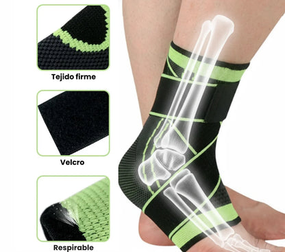Adjustable Compression Ankle Support Brace Breathable Sports Wrap Pack 2-Piece