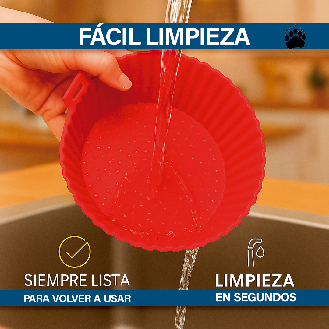 Bandejas Silicona Freidora Aire Bigan Pack 2 Moldes Cocina