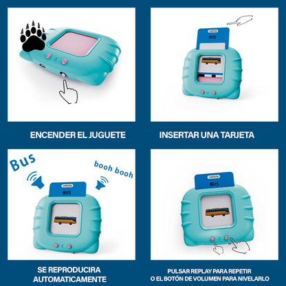 Juego Tarjetas Educativas Sonido Bigan Pizarra Mágica Niños