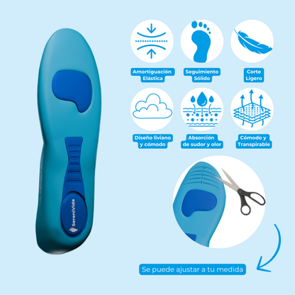 Plantillas Ortopédicas ComfyFeet Ergonómicas Alivio del Dolor Recortables