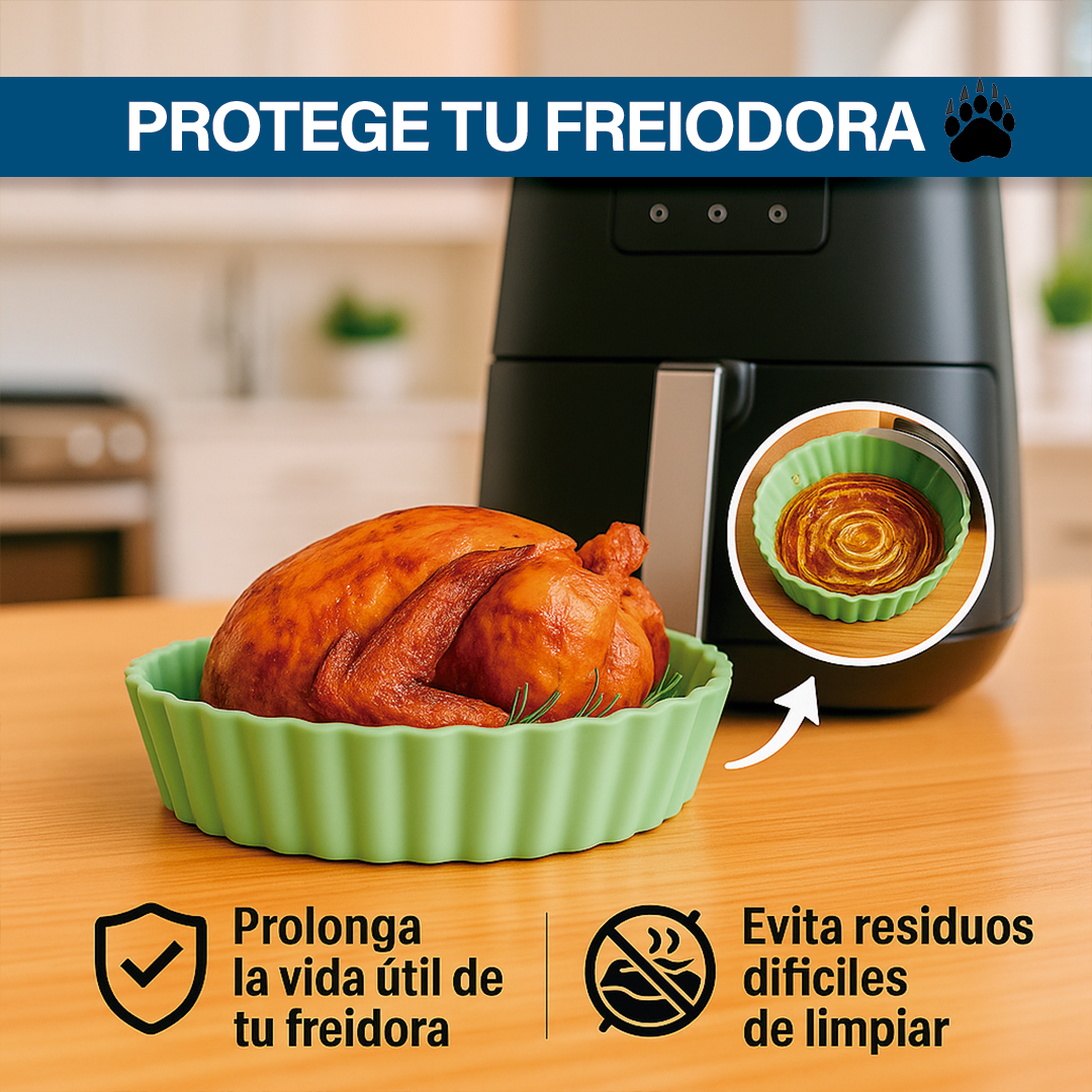 Bandejas Silicona Freidora Aire Bigan Pack 2 Moldes Cocina