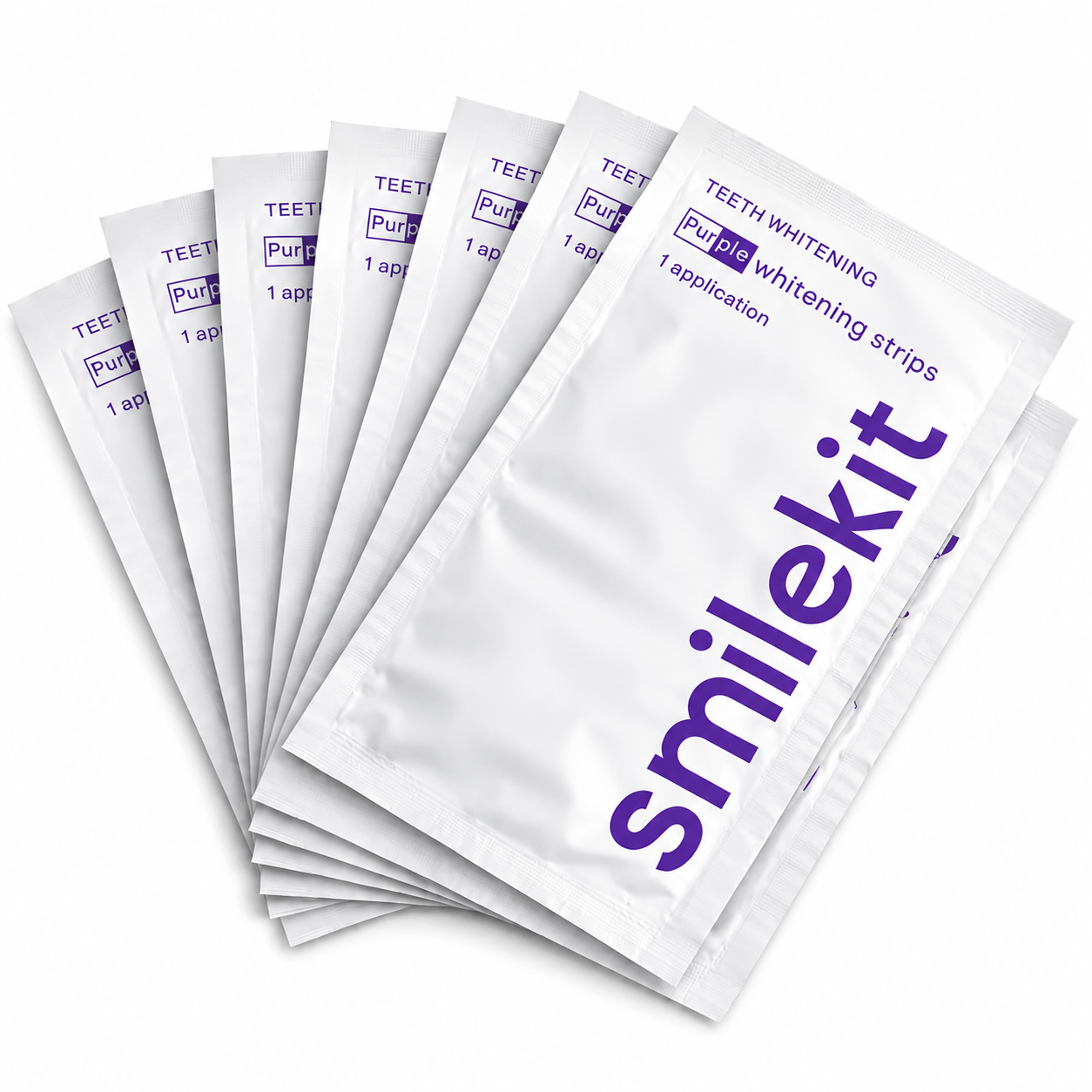 SMILEKIT Tiras Blanqueadoras Dentales Moradas Correctoras 14 Unidades